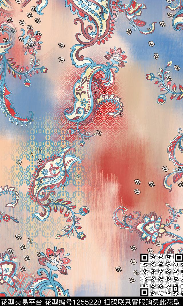 旗袍大牌风数码印花华亿平台下载（图片编号: 1255228） - 瓦栏（Walan）