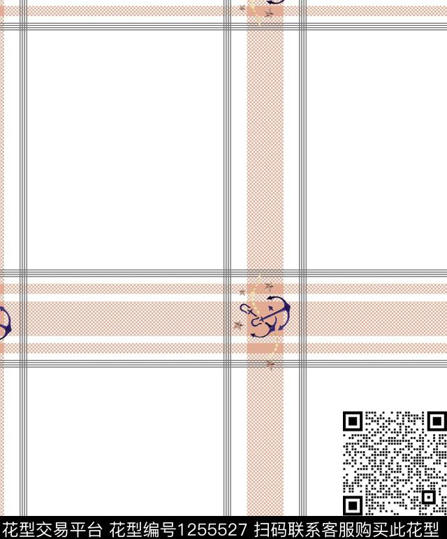格子卡通小清新数码印花华亿平台下载（图片编号: 1255527） - 瓦栏（Walan）