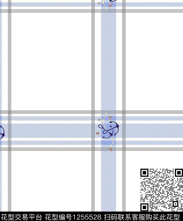 格子卡通小清新传统印花华亿平台下载（图片编号: 1255528） - 瓦栏（Walan）