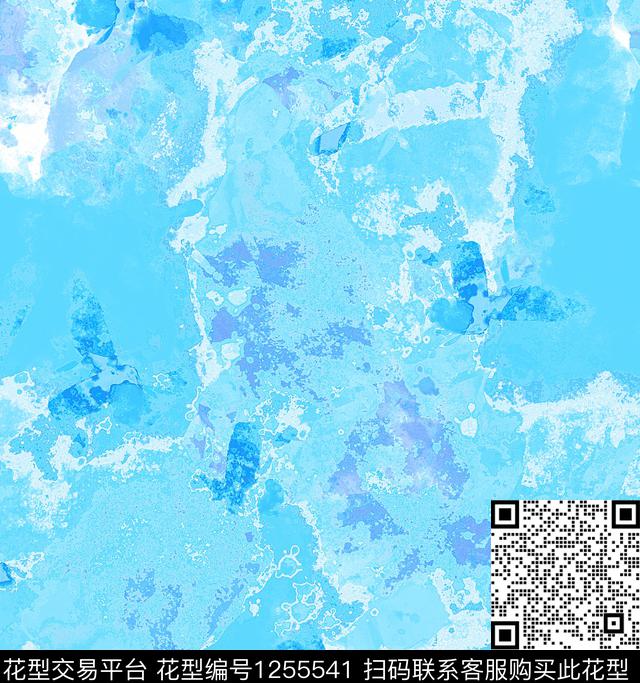 抽象水墨风创意数码印花华亿平台下载（图片编号: 1255541） - 瓦栏（Walan）