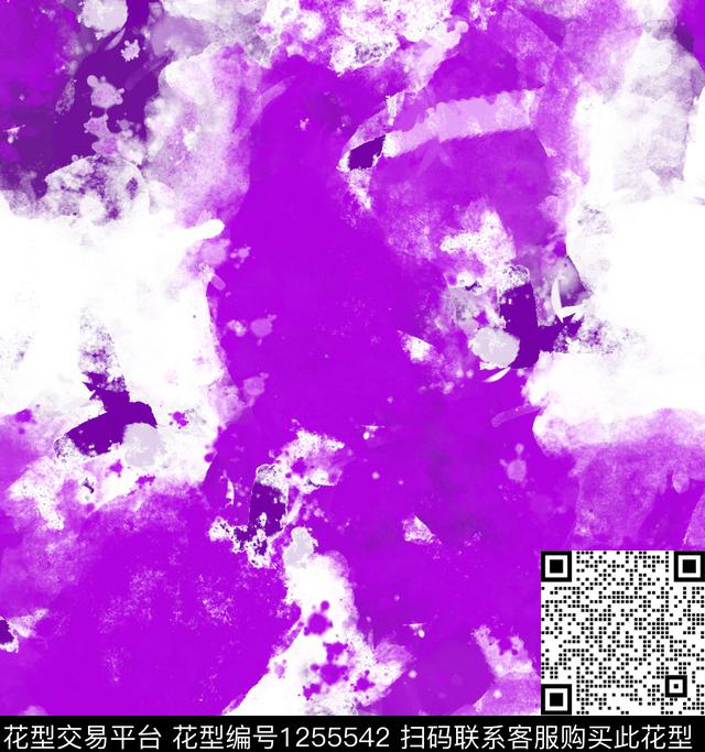 抽象水墨风创意数码印花华亿平台下载（图片编号: 1255542） - 瓦栏（Walan）