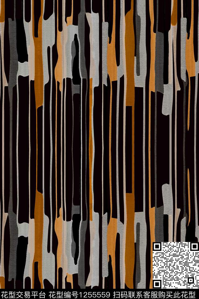 黑底花卉大牌风花卉数码印花华亿平台下载（图片编号: 1255559） - 瓦栏（Walan）
