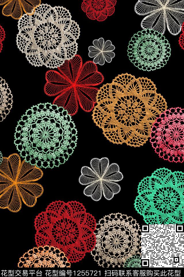 数码华亿平台抽象圆形数码印花华亿平台下载（图片编号: 1255721） - 瓦栏（Walan）