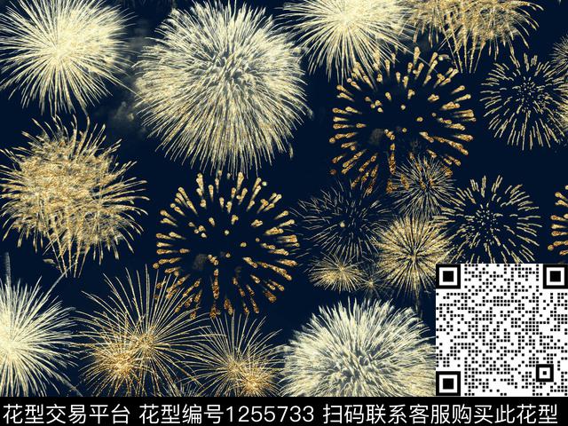 烟火闪耀绚烂数码印花华亿平台下载（图片编号: 1255733） - 瓦栏（Walan）