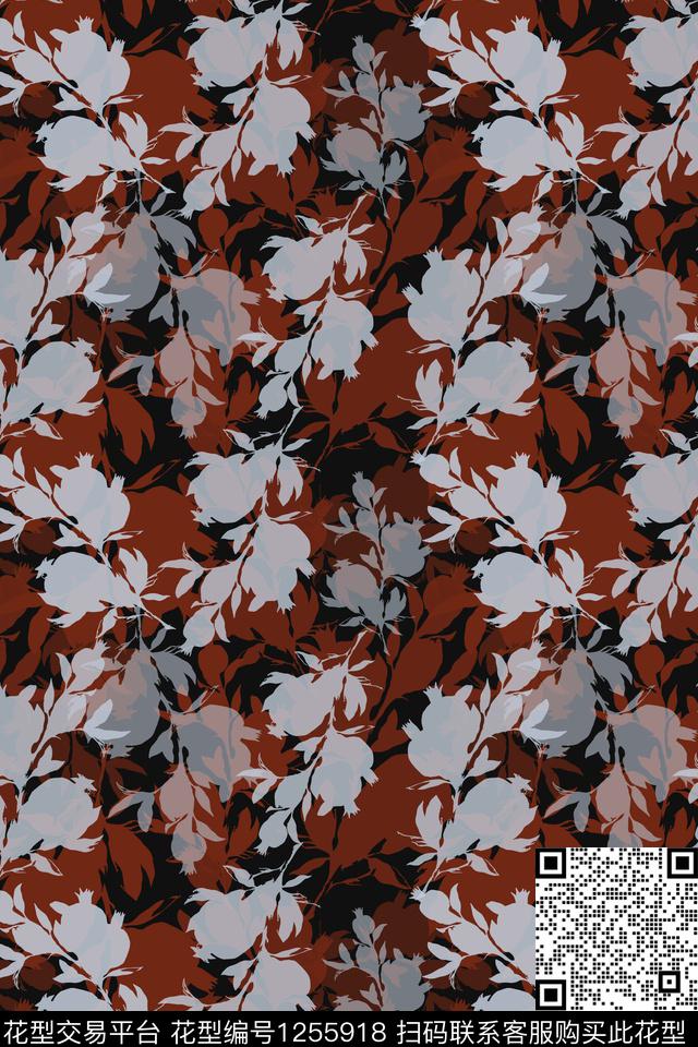 植物民族风图案树叶组合传统印花华亿平台下载（图片编号: 1255918） - 瓦栏（Walan）