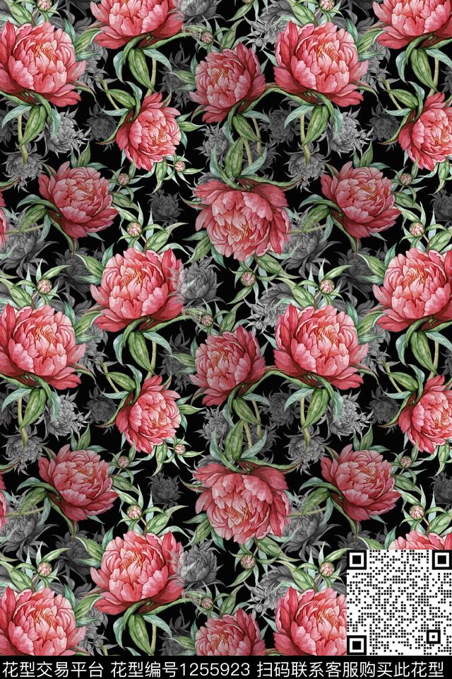 植物家装印花花卉组合数码印花华亿平台下载（图片编号: 1255923） - 瓦栏（Walan）