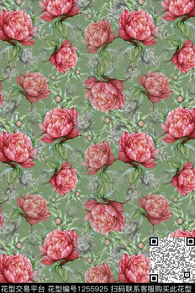 植物家装印花花卉组合数码印花华亿平台下载（图片编号: 1255925） - 瓦栏（Walan）