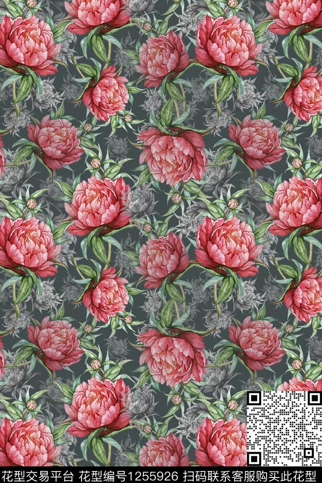 植物家装印花花卉组合数码印花华亿平台下载（图片编号: 1255926） - 瓦栏（Walan）