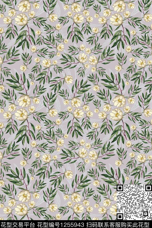 家装印花植物民族风图案传统印花华亿平台下载（图片编号: 1255943） - 瓦栏（Walan）