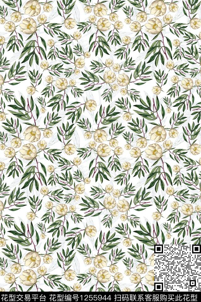 家装印花植物民族风图案传统印花华亿平台下载（图片编号: 1255944） - 瓦栏（Walan）