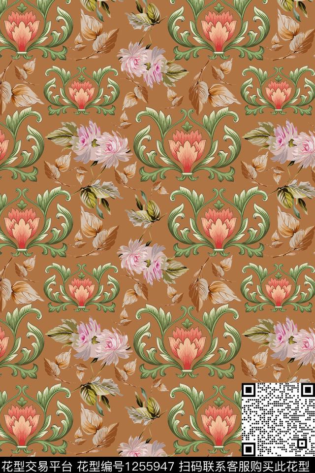 家装印花欧式风格民族风图案传统印花华亿平台下载（图片编号: 1255947） - 瓦栏（Walan）