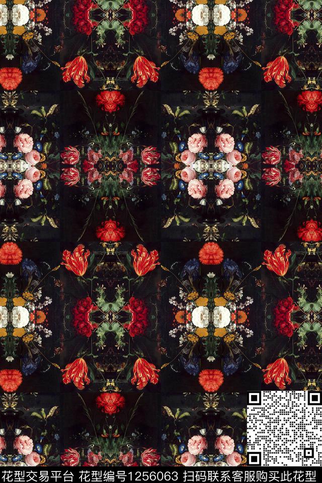 抽象抽象花卉数码华亿平台数码印花华亿平台下载（图片编号: 1256063） - 瓦栏（Walan）