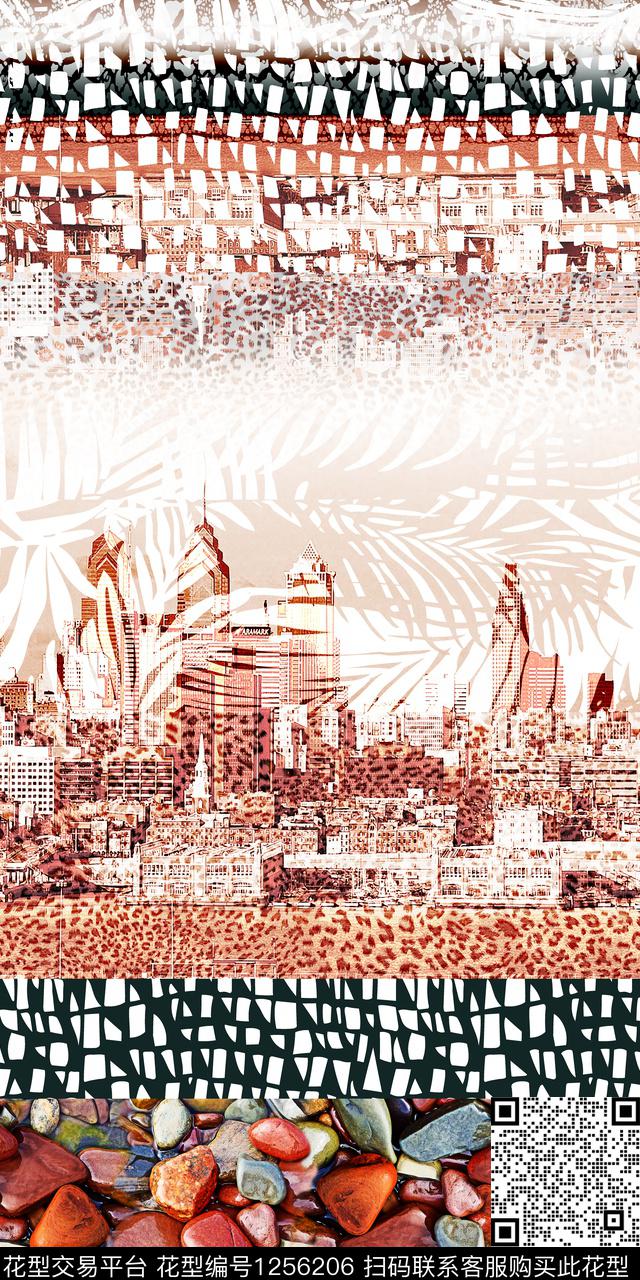 建筑满版散花花卉数码印花华亿平台下载（图片编号: 1256206） - 瓦栏（Walan）