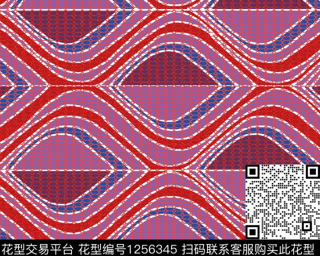 几何格子豹纹传统印花华亿平台下载（图片编号: 1256345） - 瓦栏（Walan）