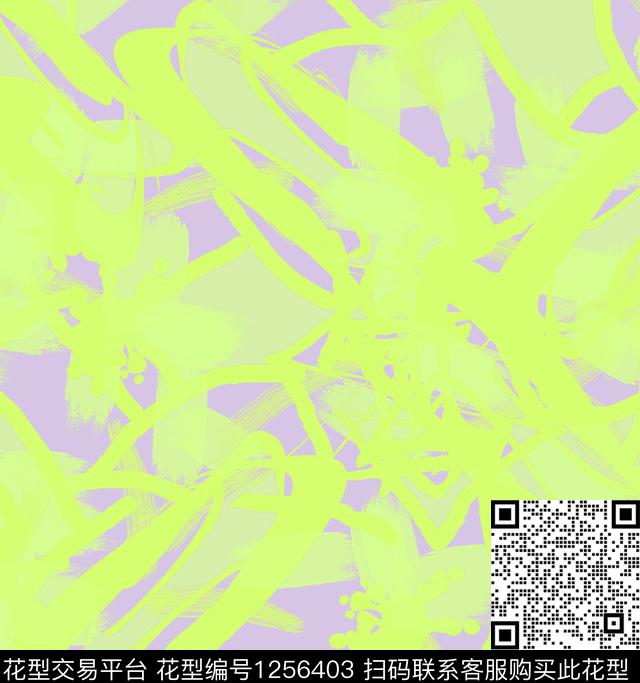 几何抽象混合拼接数码印花华亿平台下载（图片编号: 1256403） - 瓦栏（Walan）