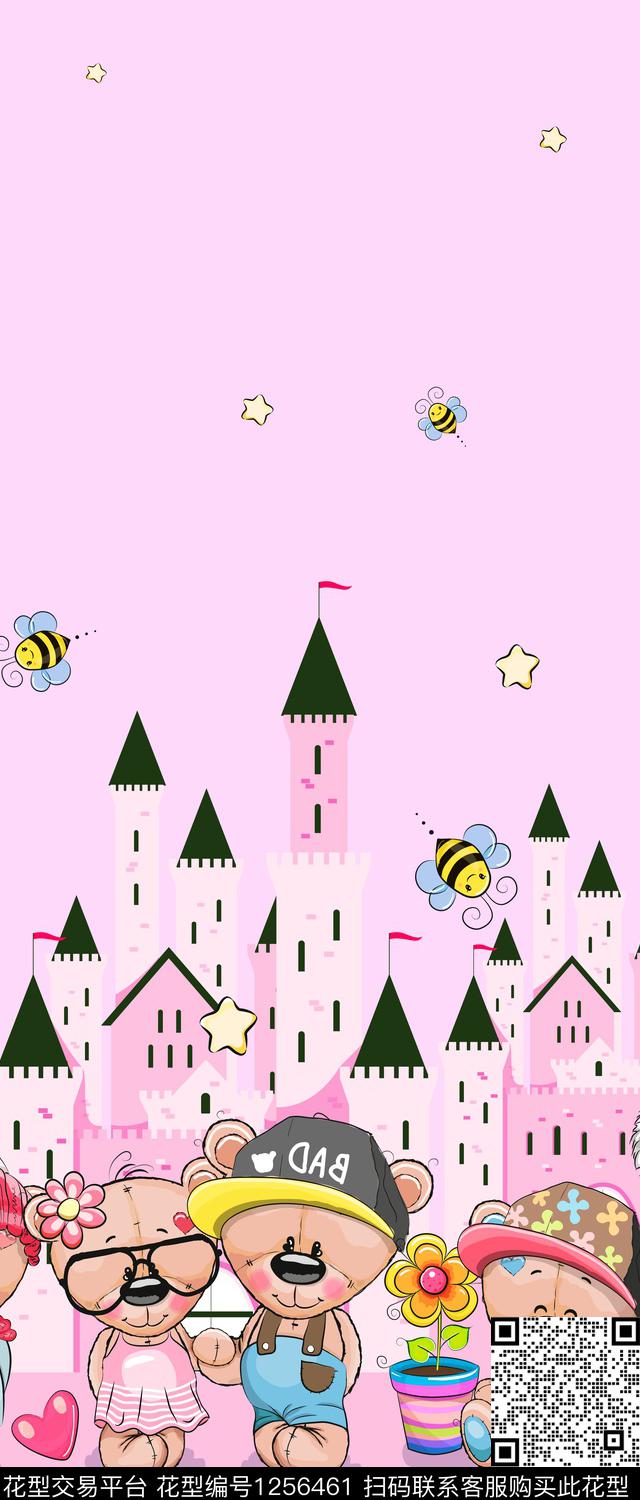 卡通建筑大牌风数码印花华亿平台下载（图片编号: 1256461） - 瓦栏（Walan）