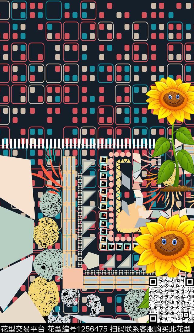 定位花花卉大牌风数码印花华亿平台下载（图片编号: 1256475） - 瓦栏（Walan）