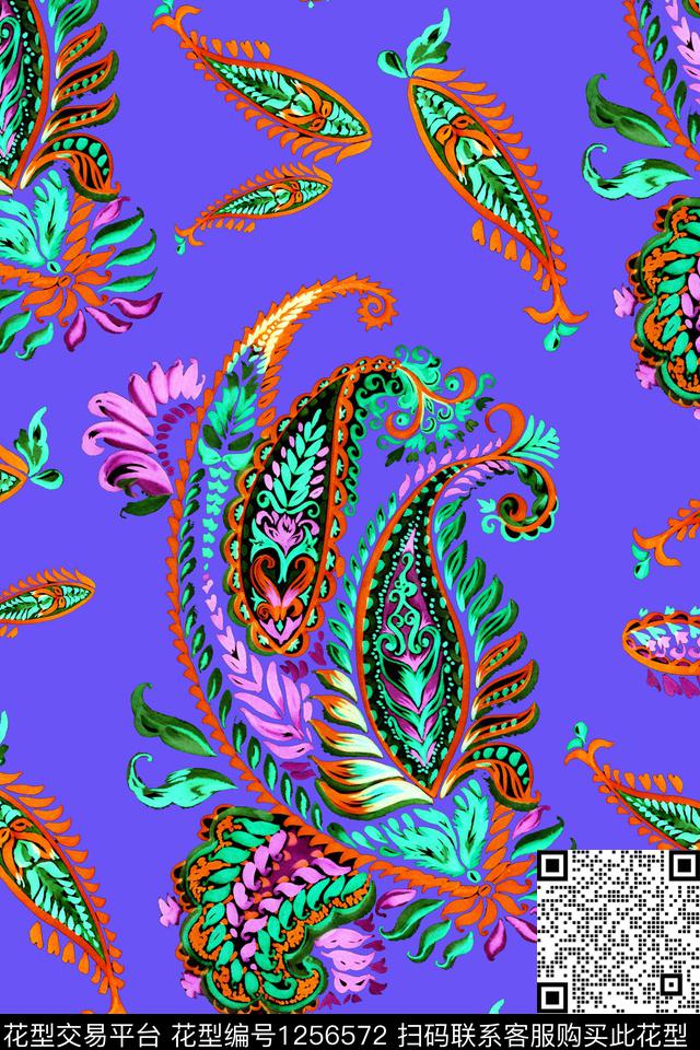 水彩抽象插画数码印花华亿平台下载（图片编号: 1256572） - 瓦栏（Walan）