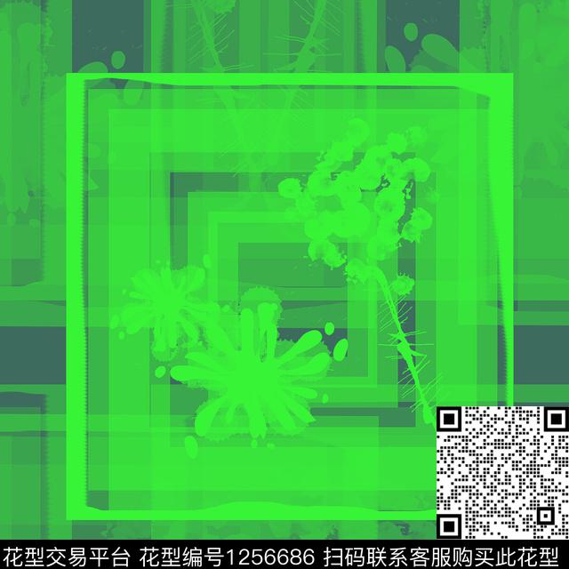 抽象几何条纹数码印花华亿平台下载（图片编号: 1256686） - 瓦栏（Walan）