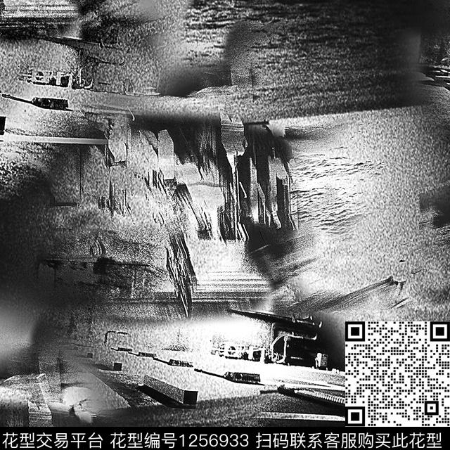 黑白华亿平台复古数码华亿平台数码印花华亿平台下载（图片编号: 1256933） - 瓦栏（Walan）