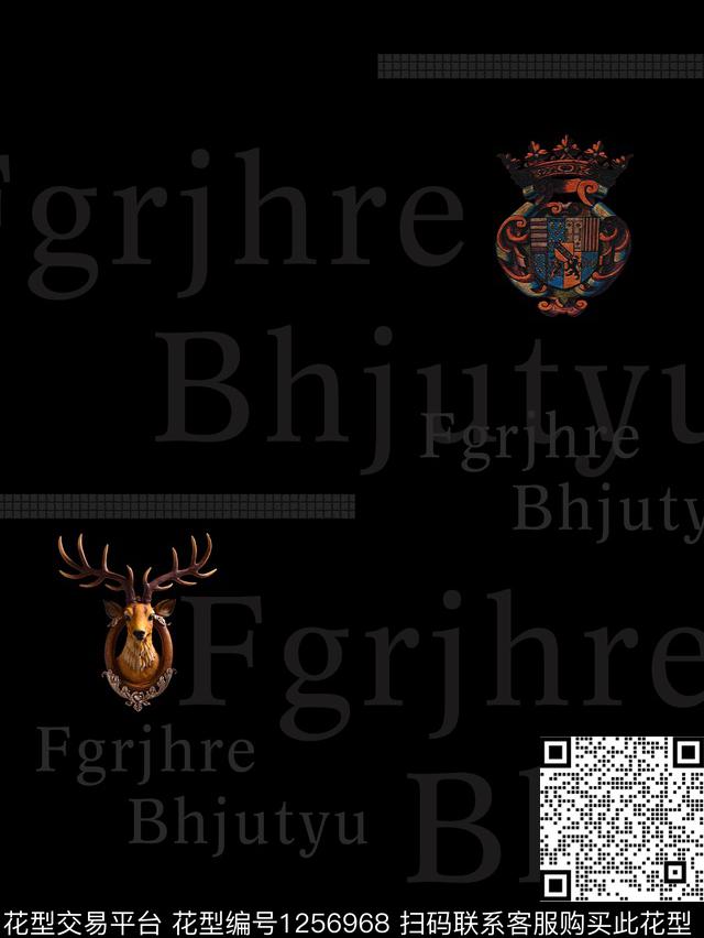 数码华亿平台字母大牌风数码印花华亿平台下载（图片编号: 1256968） - 瓦栏（Walan）