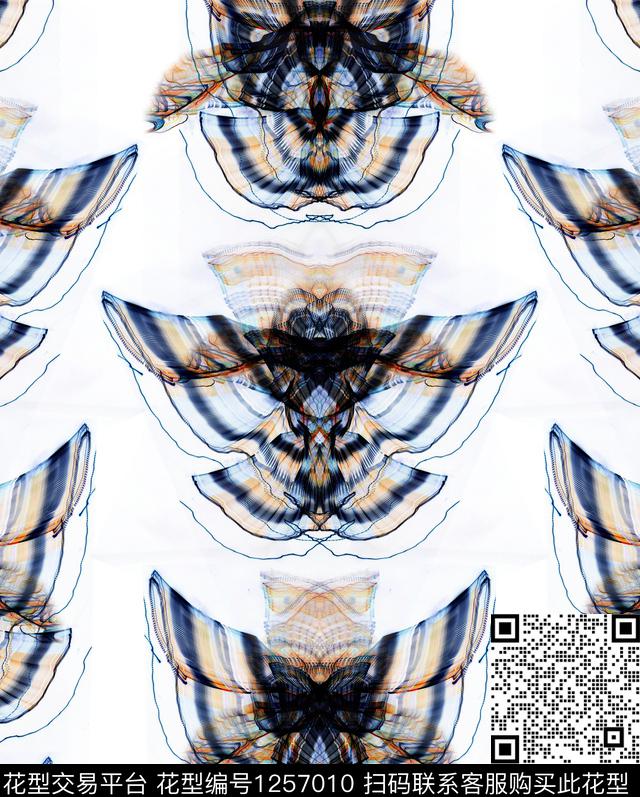 花卉抽象迷幻数码印花华亿平台下载（图片编号: 1257010） - 瓦栏（Walan）