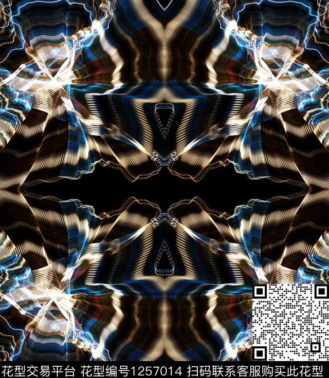 抽象迷幻光线数码印花华亿平台下载（图片编号: 1257014） - 瓦栏（Walan）