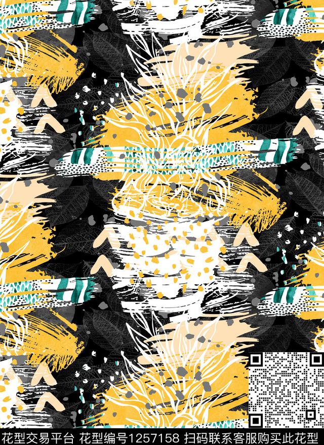 抽象女装传统印花华亿平台下载（图片编号: 1257158） - 瓦栏（Walan）