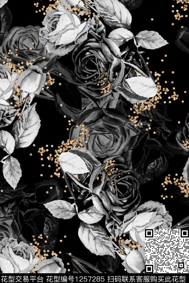 花卉男装大牌风数码印花华亿平台下载（图片编号: 1257285） - 瓦栏（Walan）