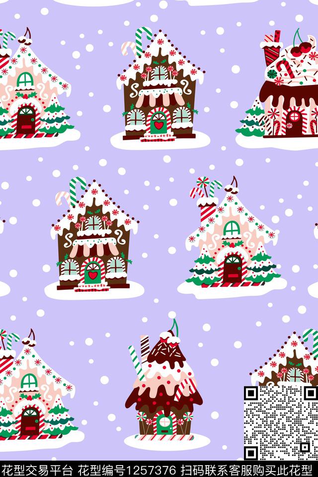 卡通手绘圣诞节日传统印花华亿平台下载（图片编号: 1257376） - 瓦栏（Walan）