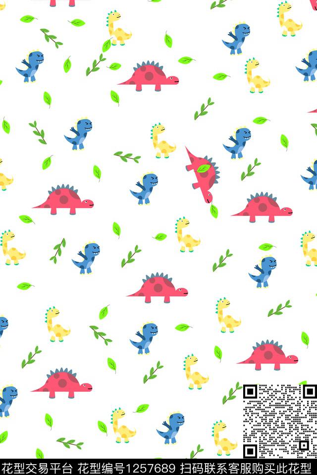 树枝卡通手绘数码印花华亿平台下载（图片编号: 1257689） - 瓦栏（Walan）