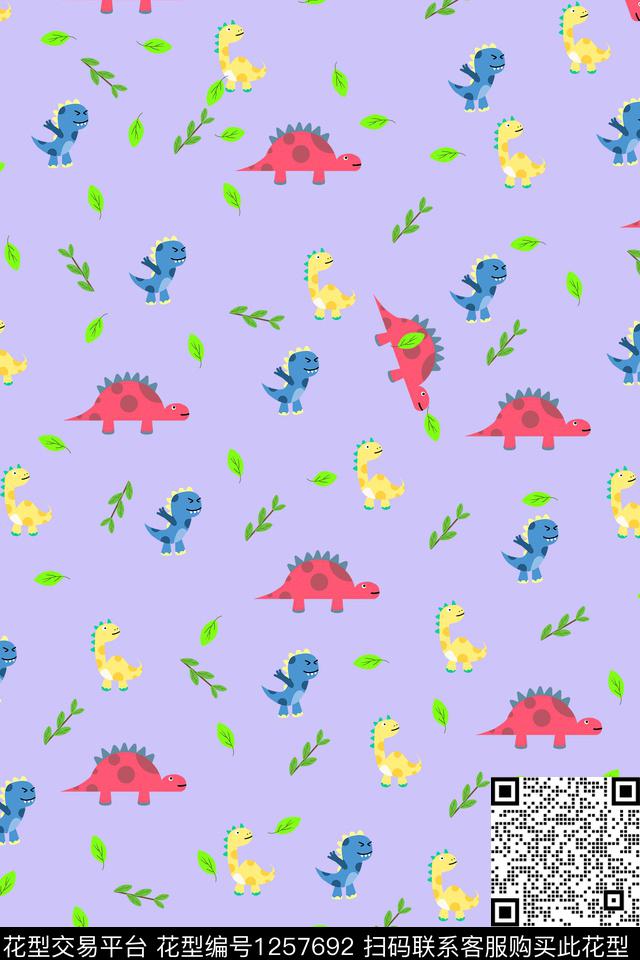 树枝卡通手绘数码印花华亿平台下载（图片编号: 1257692） - 瓦栏（Walan）