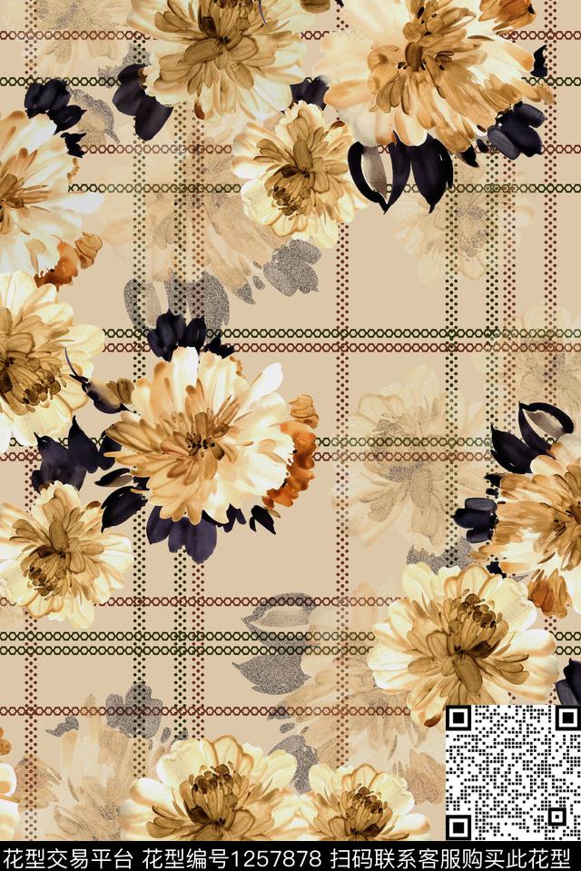 格子大牌风数码华亿平台数码印花华亿平台下载（图片编号: 1257878） - 瓦栏（Walan）