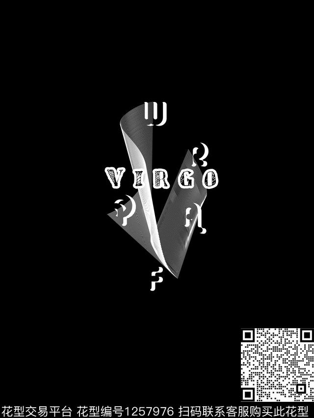 几何线条画字母传统印花华亿平台下载（图片编号: 1257976） - 瓦栏（Walan）