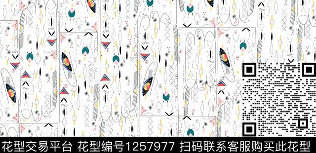 线条画卡通传统印花华亿平台下载（图片编号: 1257977） - 瓦栏（Walan）