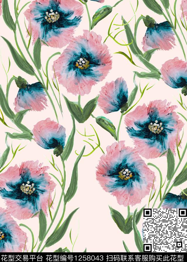 女装清爽小碎花数码印花华亿平台下载（图片编号: 1258043） - 瓦栏（Walan）