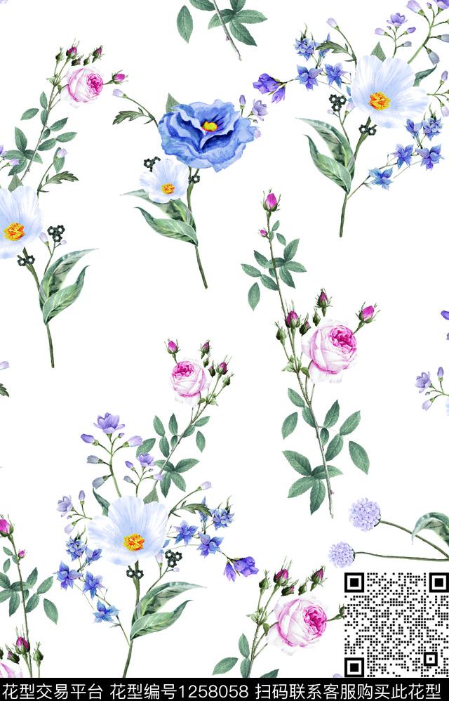 女装绿植树叶清爽数码印花华亿平台下载（图片编号: 1258058） - 瓦栏（Walan）