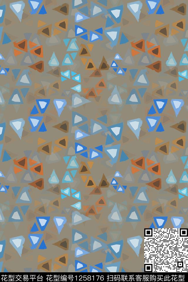 三角形几何精致几何传统印花华亿平台下载（图片编号: 1258176） - 瓦栏（Walan）