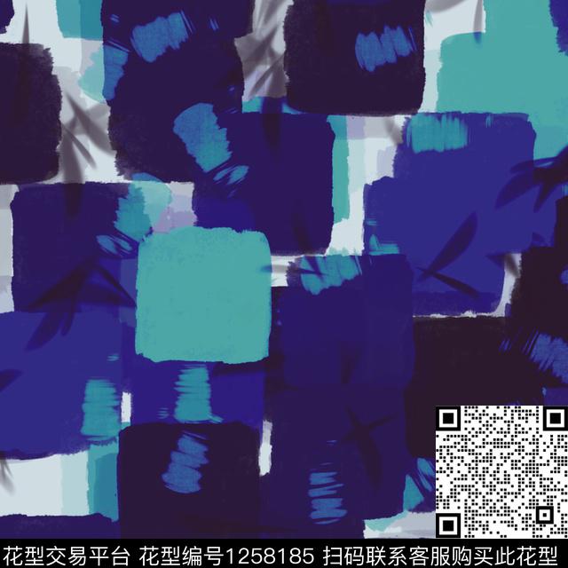 几何抽象创意数码印花华亿平台下载（图片编号: 1258185） - 瓦栏（Walan）