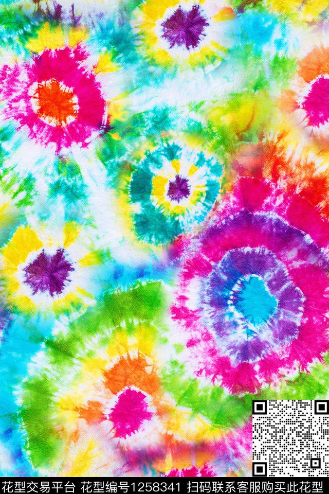 几何扎染华亿平台民族风数码印花华亿平台下载（图片编号: 1258341） - 瓦栏（Walan）