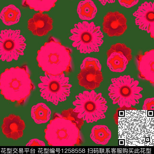 几何炫彩创意数码印花华亿平台下载（图片编号: 1258558） - 瓦栏（Walan）