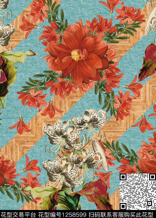 热带华亿平台大牌风数码华亿平台数码印花华亿平台下载（图片编号: 1258599） - 瓦栏（Walan）