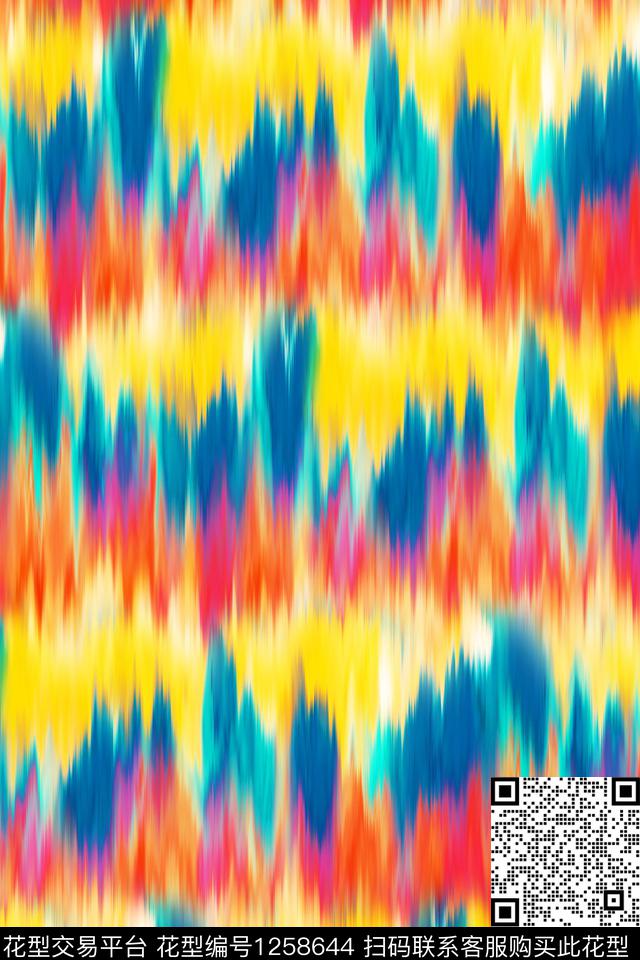 大牌风抽象扎染华亿平台数码印花华亿平台下载（图片编号: 1258644） - 瓦栏（Walan）