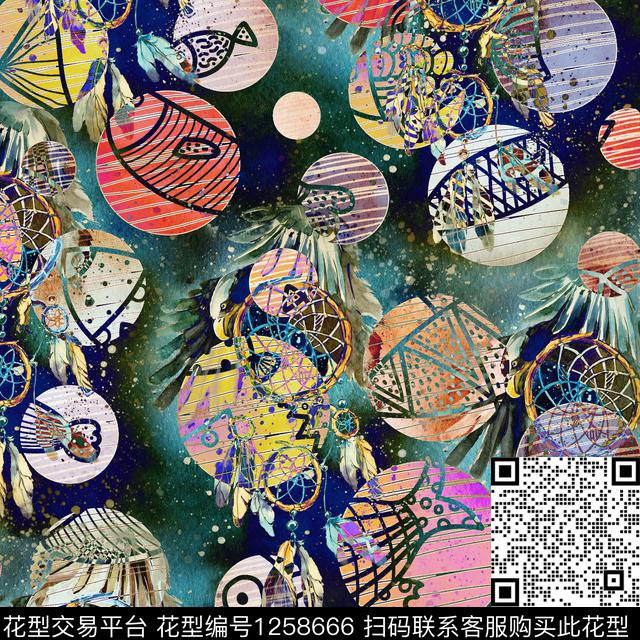 数码华亿平台抽象数码印花华亿平台下载（图片编号: 1258666） - 瓦栏（Walan）