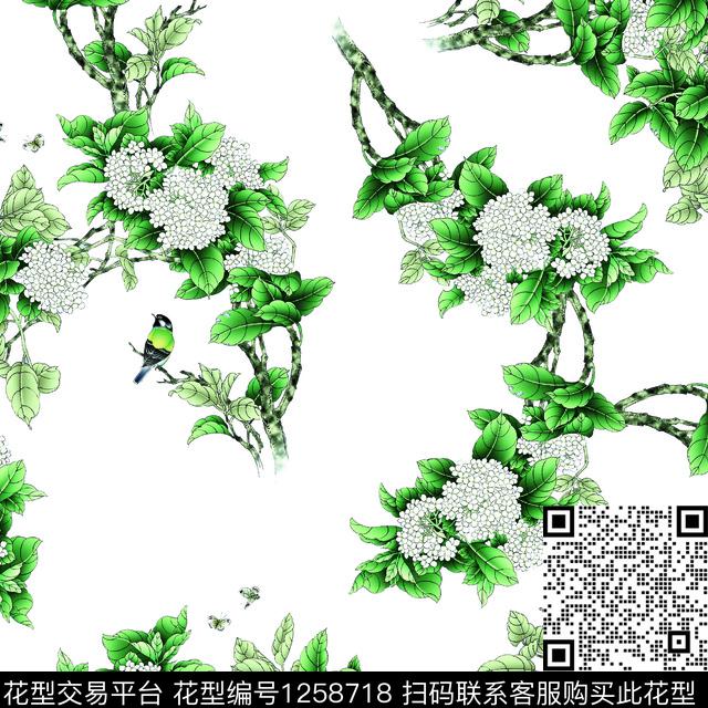 水墨风数码印花华亿平台下载（图片编号: 1258718） - 瓦栏（Walan）