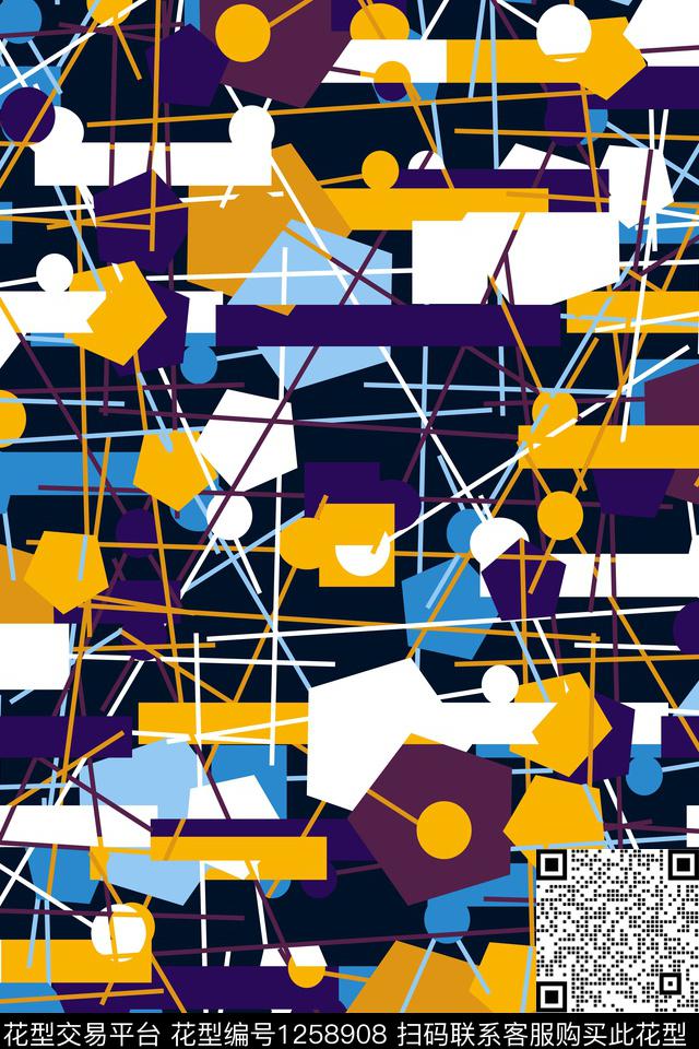 男装家居服抽象传统印花华亿平台下载（图片编号: 1258908） - 瓦栏（Walan）