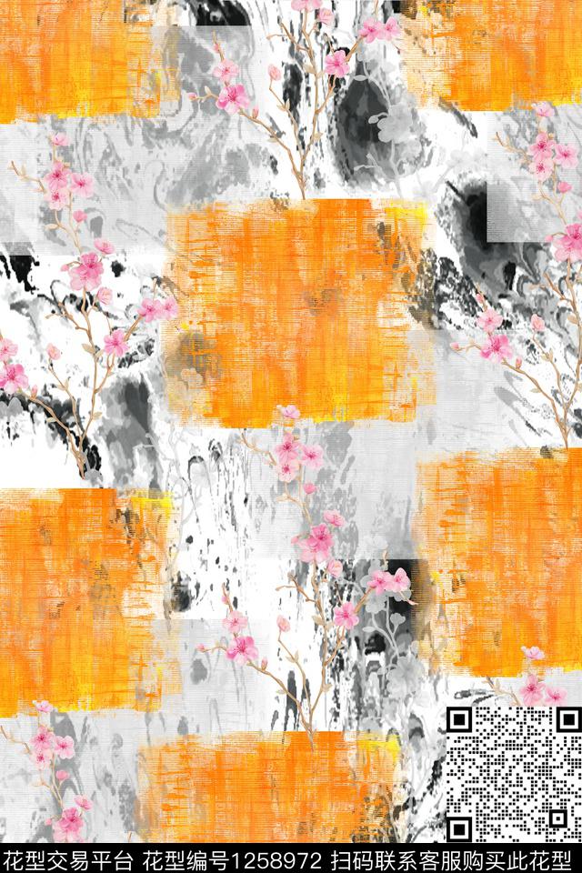 女装花卉底纹数码印花华亿平台下载（图片编号: 1258972） - 瓦栏（Walan）
