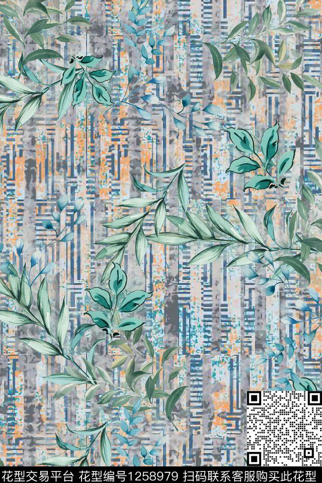 女装花卉底纹数码印花华亿平台下载（图片编号: 1258979） - 瓦栏（Walan）