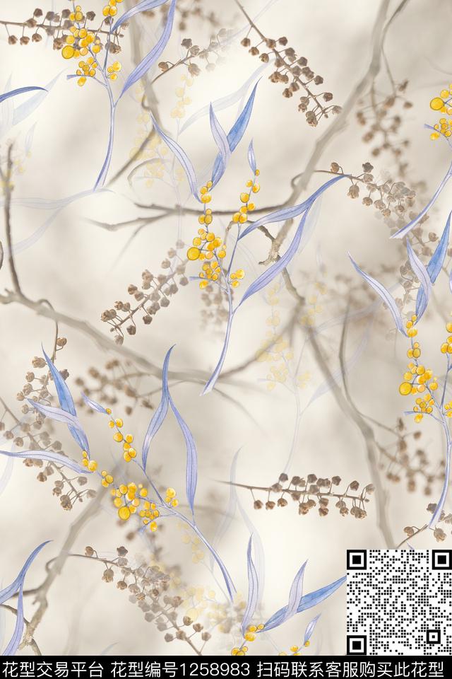 女装花卉电脑合成数码印花华亿平台下载（图片编号: 1258983） - 瓦栏（Walan）