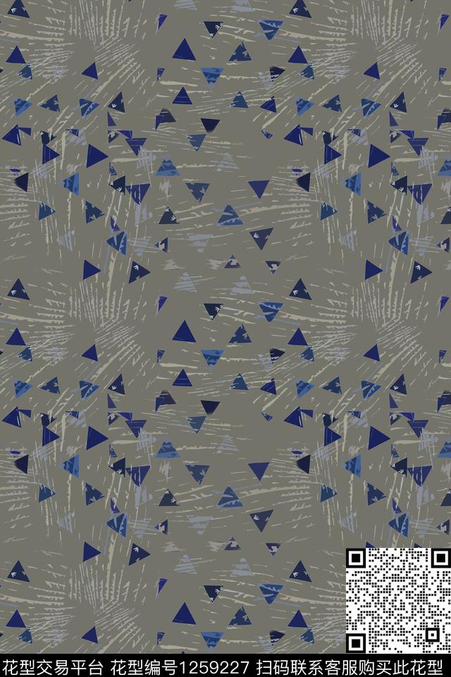 三角形几何密铺几何传统印花华亿平台下载（图片编号: 1259227） - 瓦栏（Walan）